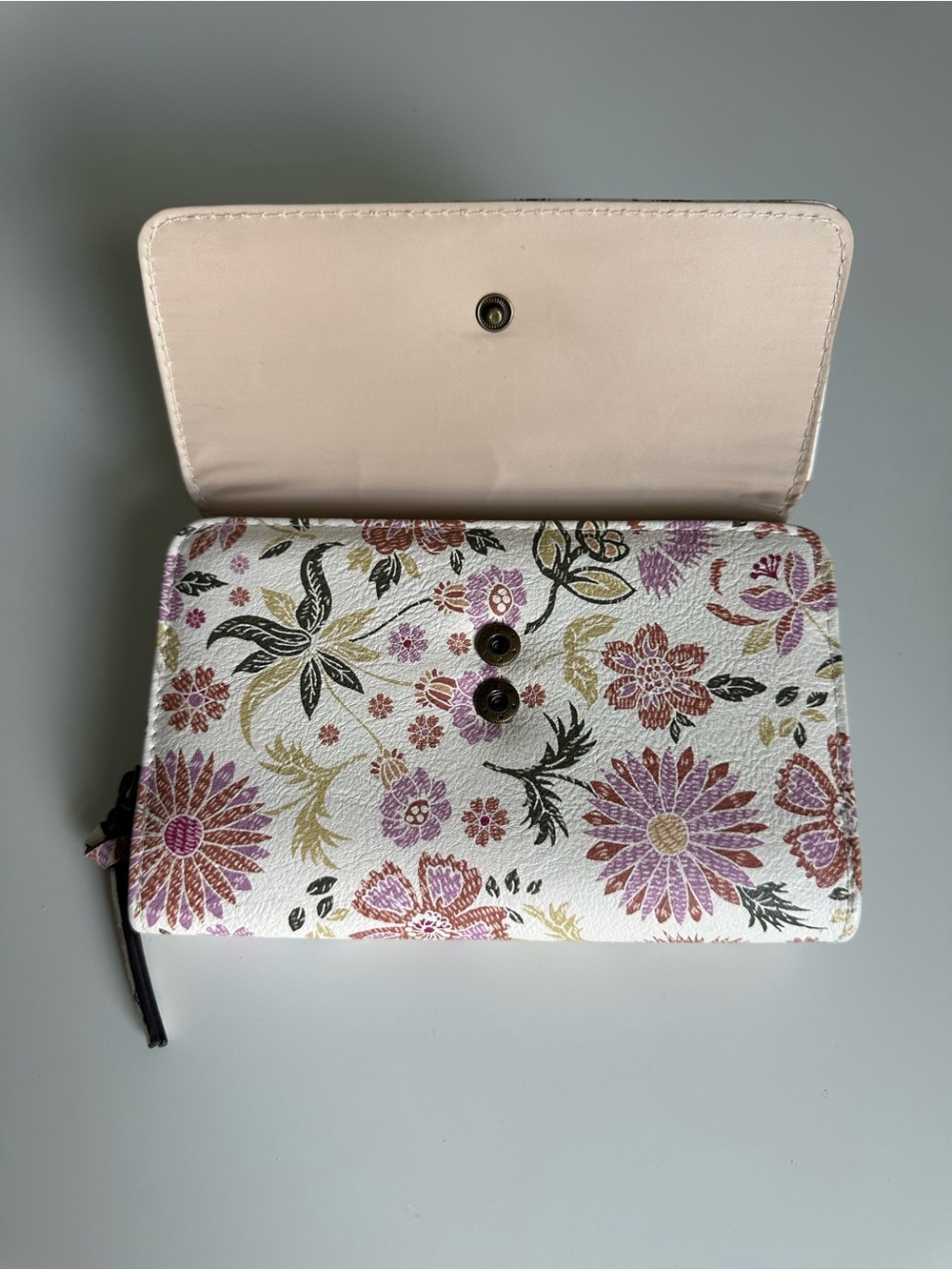 Safe Keeper Floral Print Bifold Wallet | RFID Blocking | Card Slots | Zip Coin - Picture 6 of 13